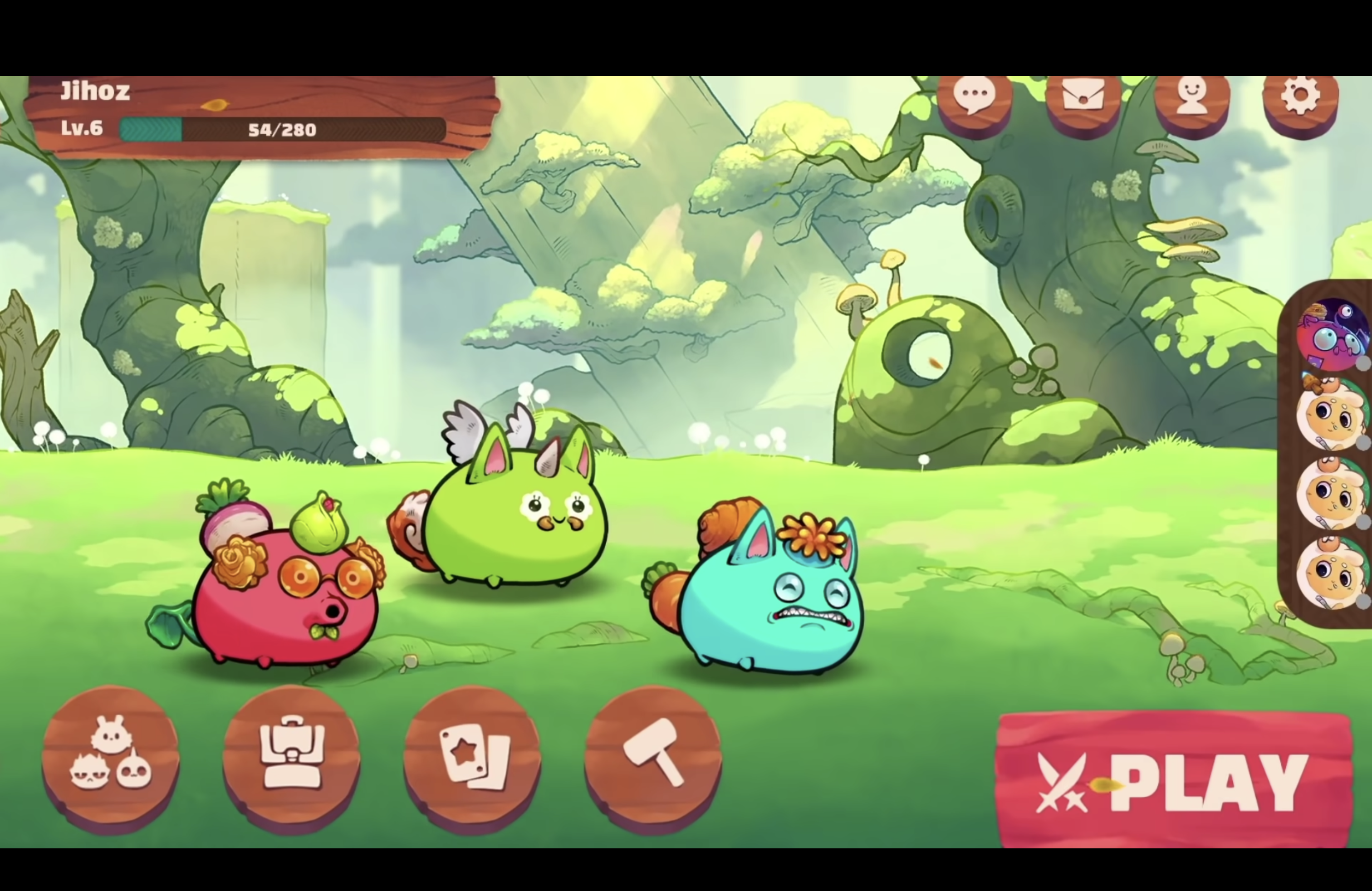 A screenshot of Axie Infinity gameplay.