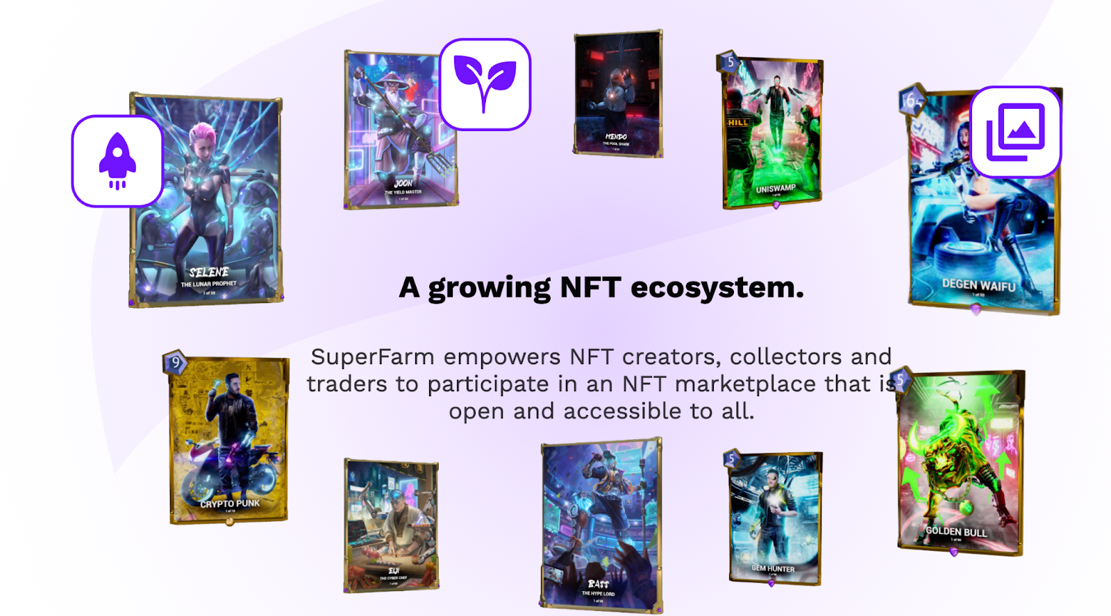 An image of the vast SuperFarm NFT ecosystem