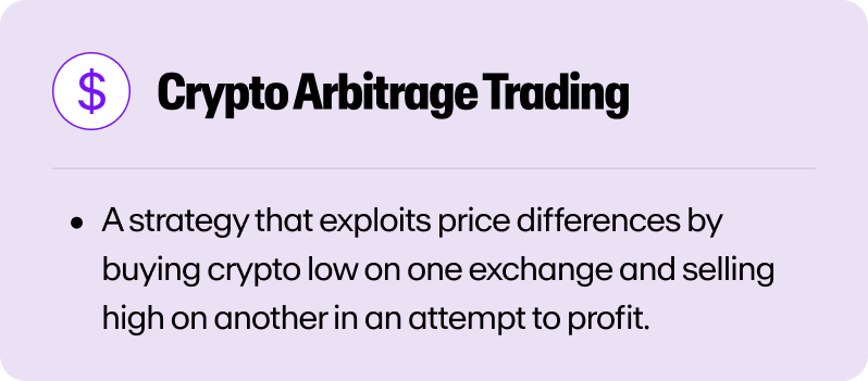 A definition of crypto arbitrage trading