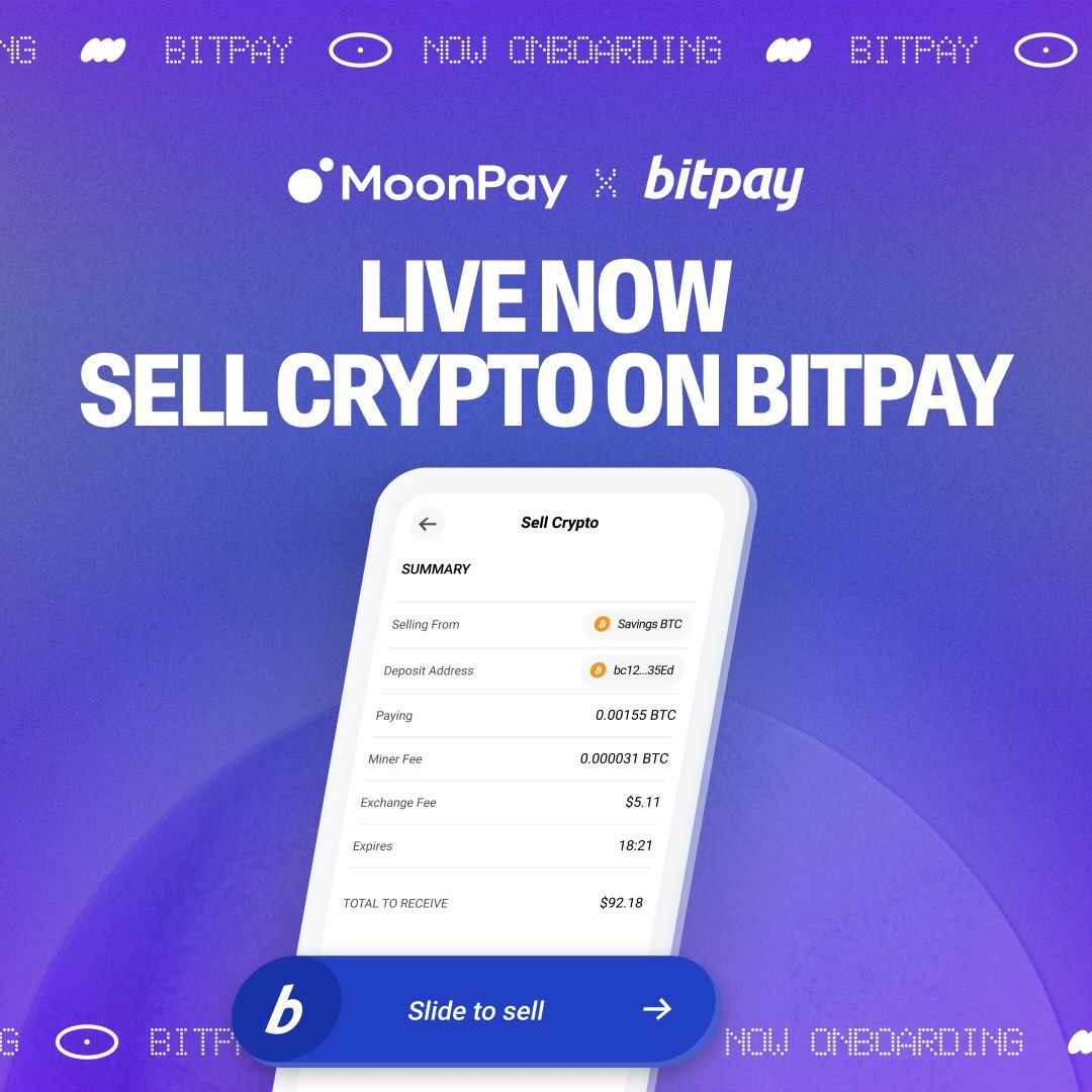 BitPay integrates MoonPay Sell - MoonPay
