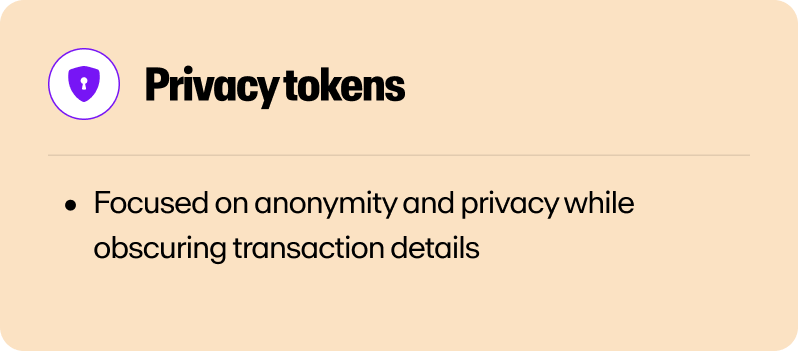 A definition of privacy tokens