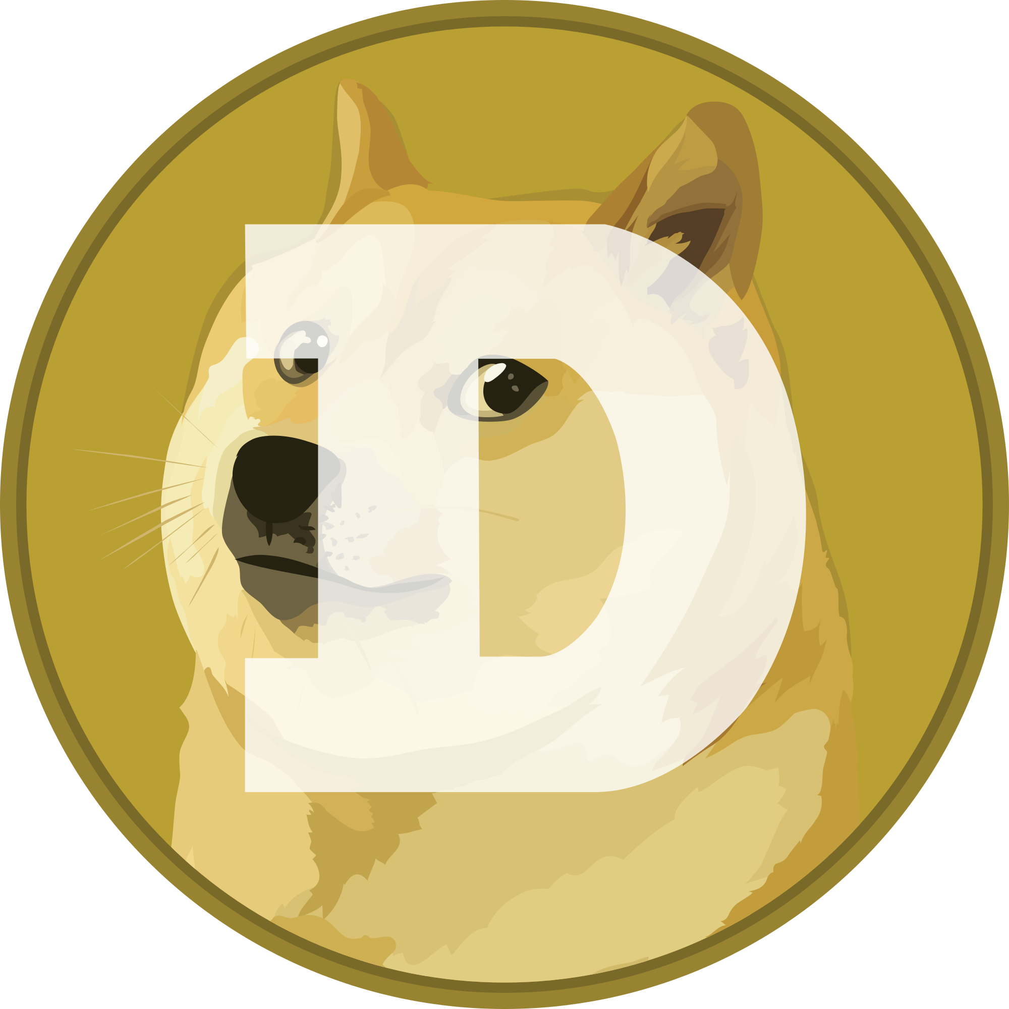 An image of the Dogecoin logo.