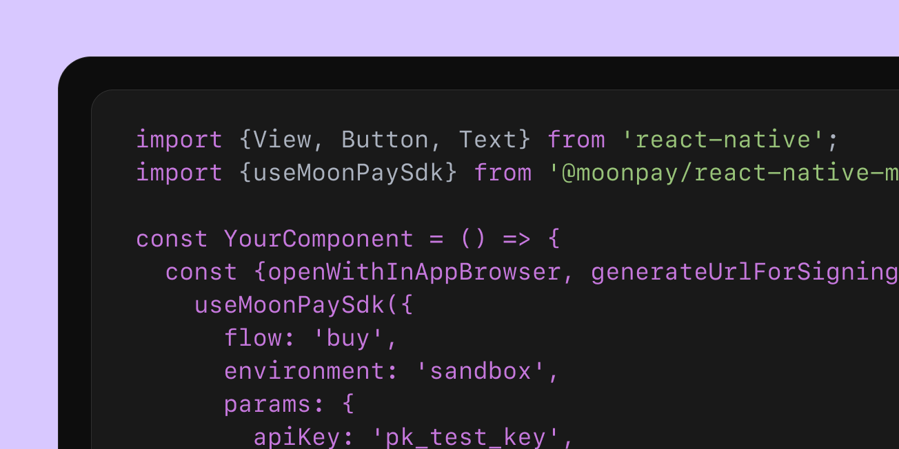Fiat-to-Crypto Onramp & Offramp API | MoonPay Ramps