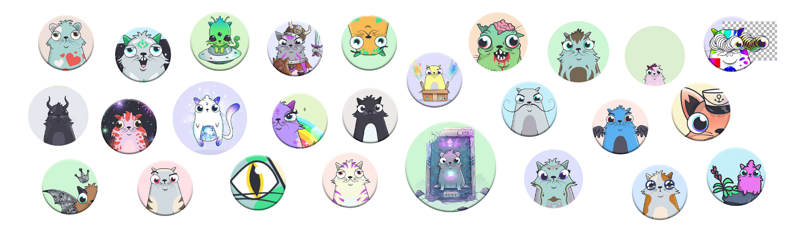 A screenshot of CryptoKitties.