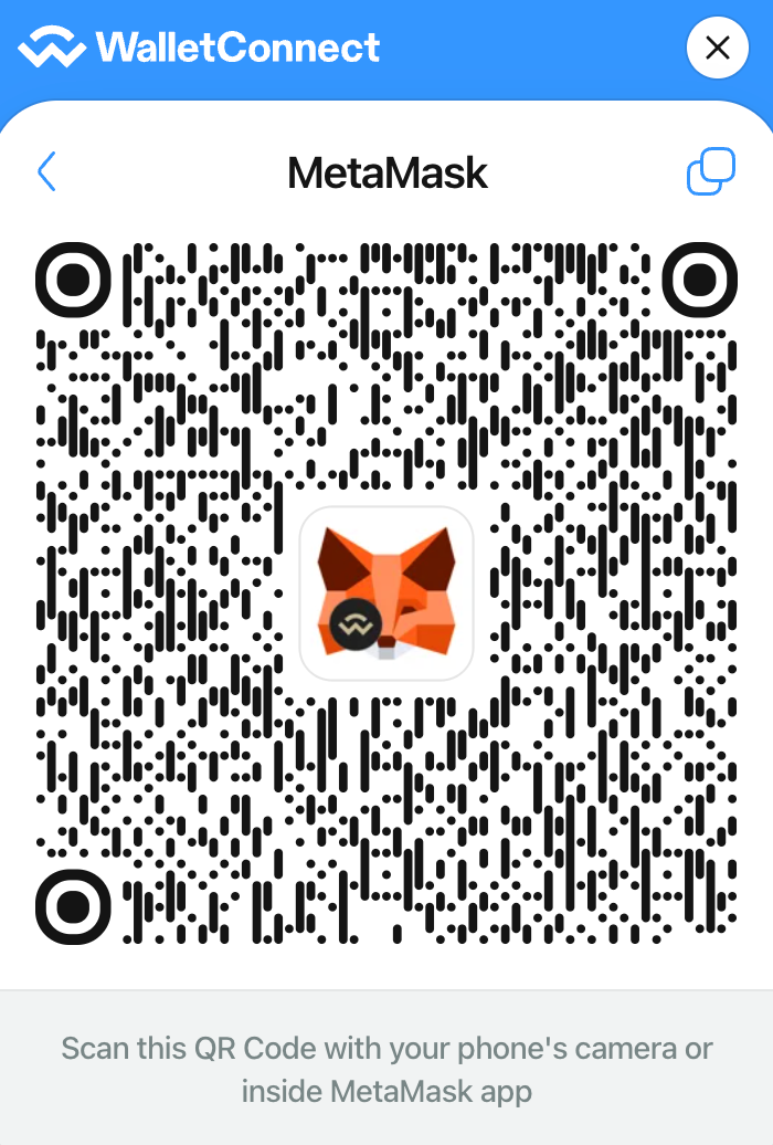 A screenshot of the WalletConnect QR code on Hyperliquid